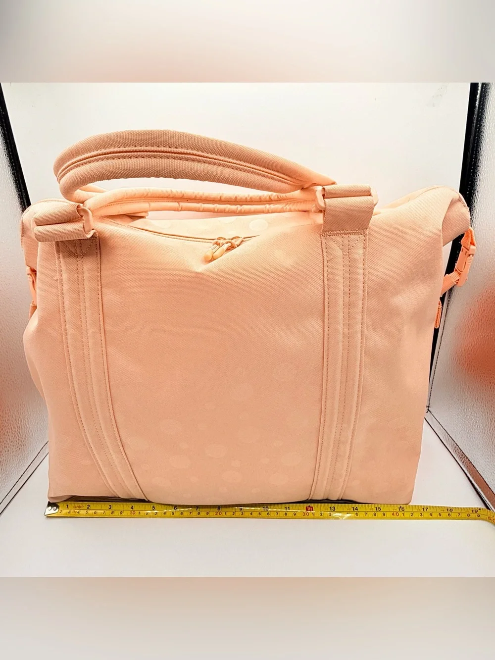 Herschel Strand Diaper Bag Peach Polka Dot Baby Bag w/ Changing Pad Tote 24L